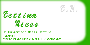 bettina miess business card